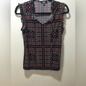 Tommy Hilfiger size s sleeveless blouse navy, red, white